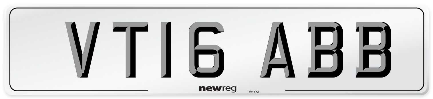 VT16 ABB Number Plate from New Reg